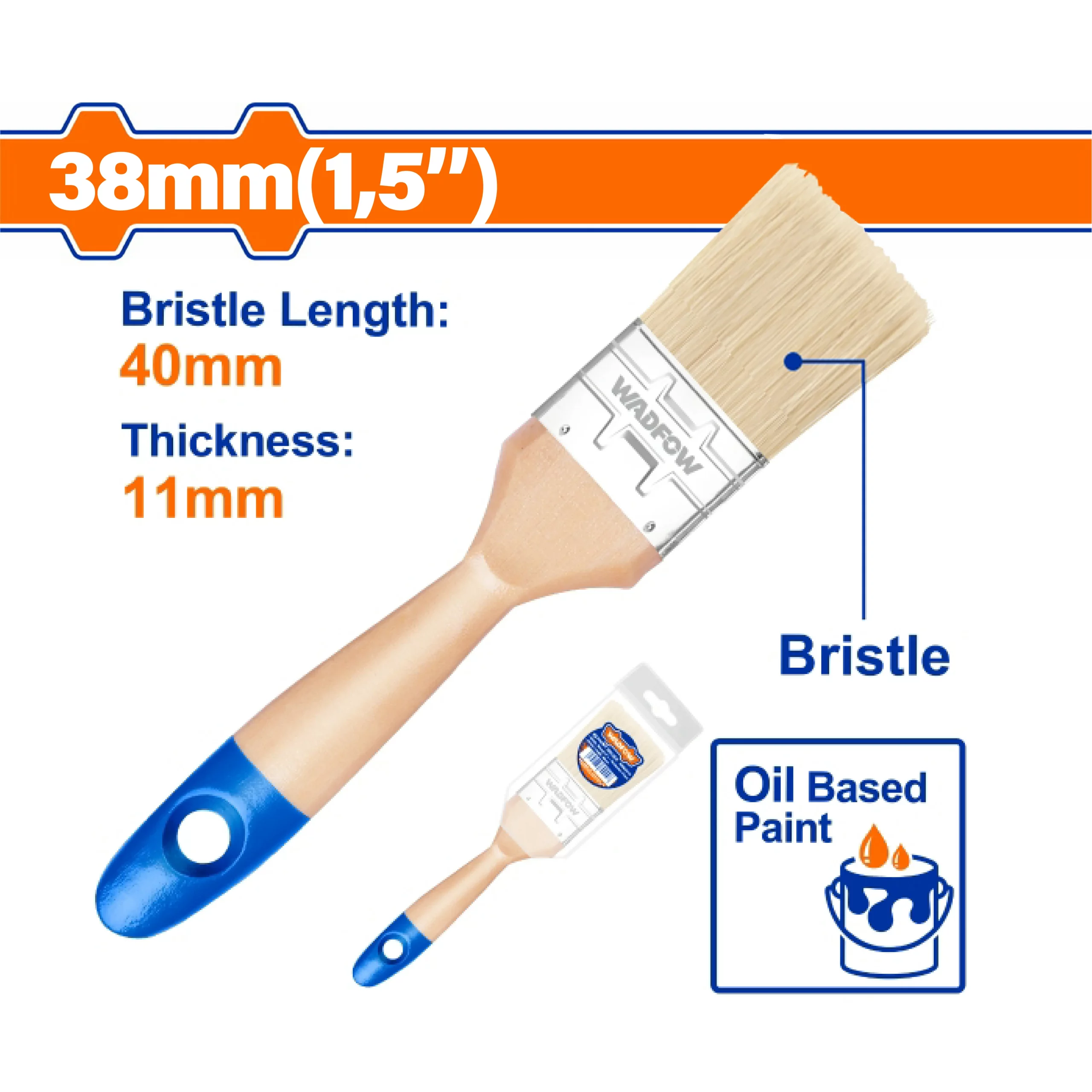 Pinceau wadfow 38mm 1,5 pouces