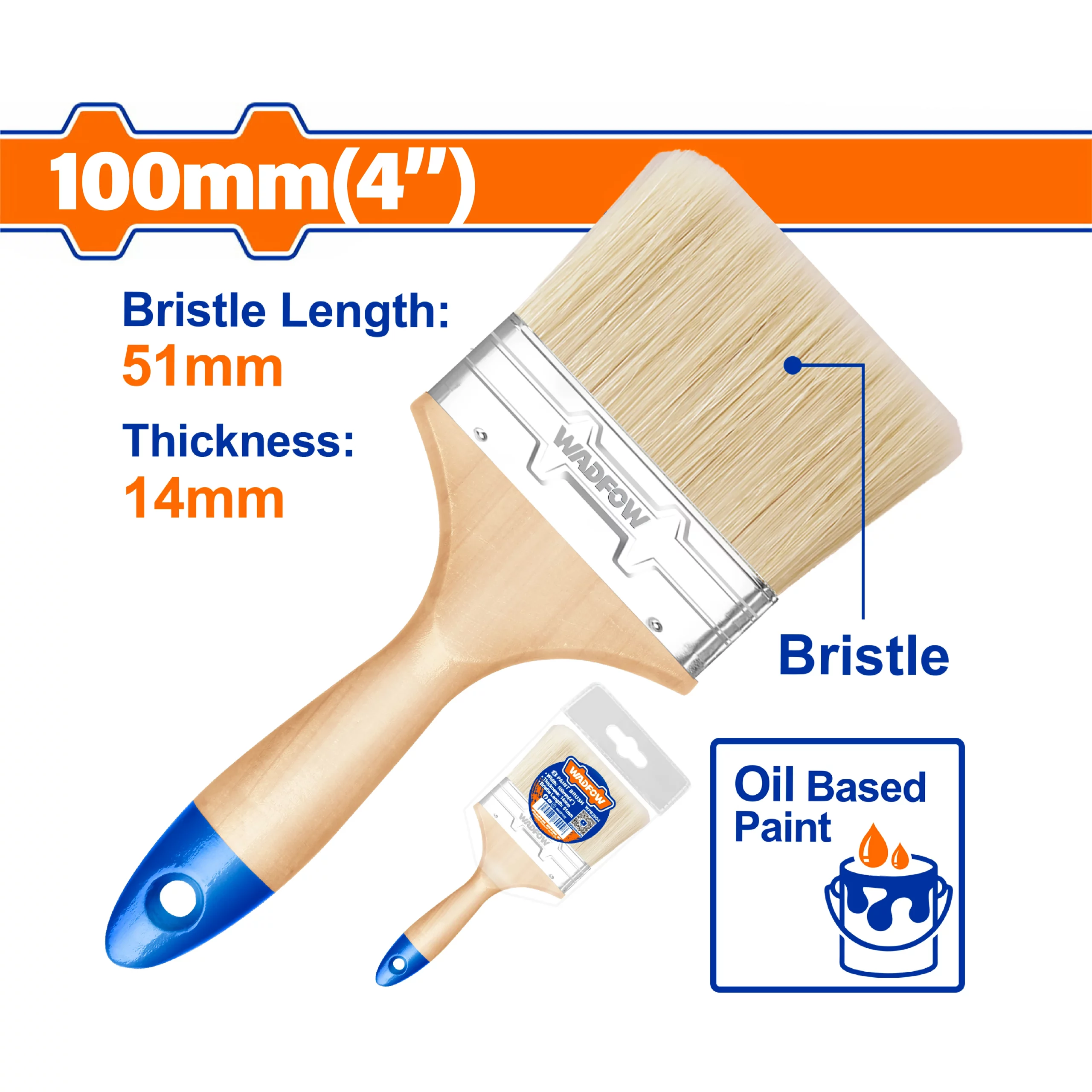 pinceau wadfow de 100mm 4 pouces